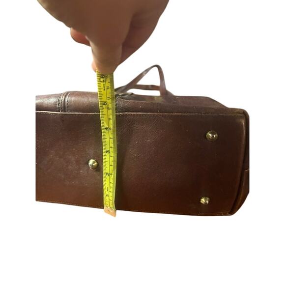 VTG Marino Orlandi Distressed Brown Leather Shoulder / Hand Bag Made in Italy - Picture 12 of 15